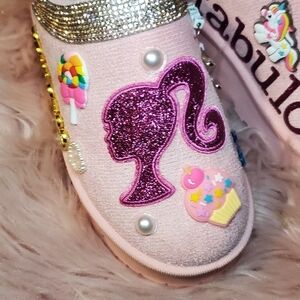 Pink Glitter Kids Slippers